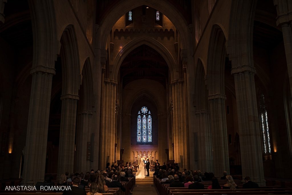 Gorgeous wedding ceremony at Bryn Athyn Cathedral