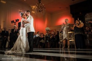 First dance of the bride and groom at Cescaphe Ballroom