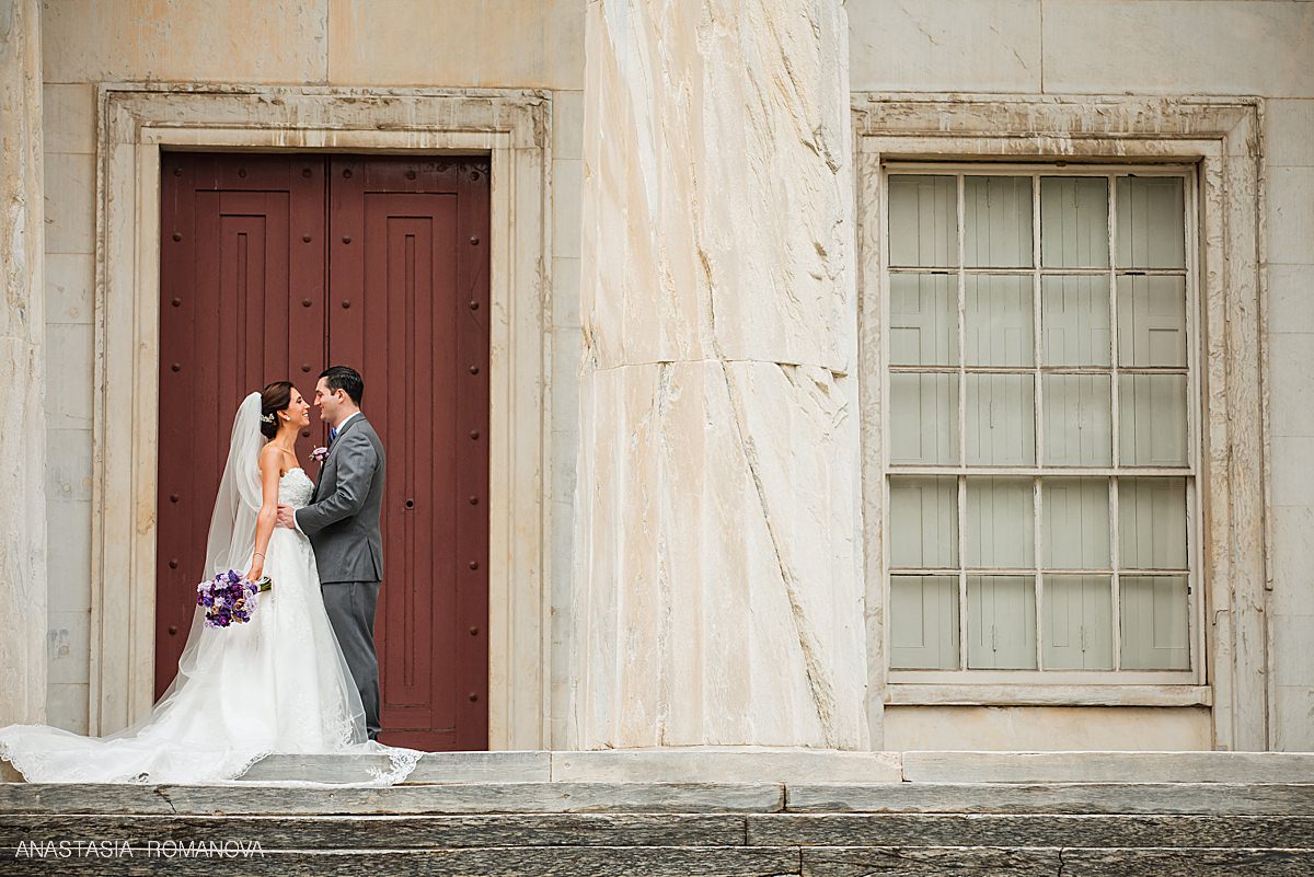 Wedding photo at the 2nd National Bank in Philly