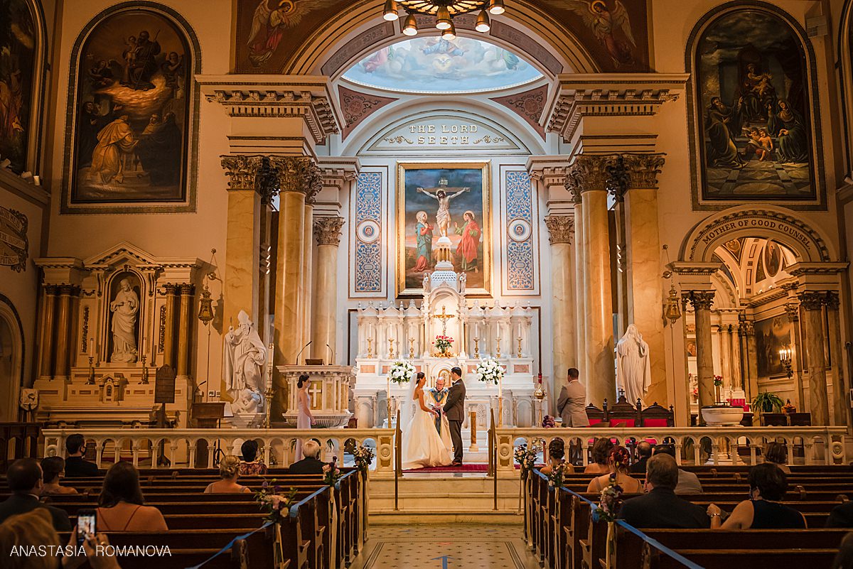 Philly wedding ceremony at St Augustine Church