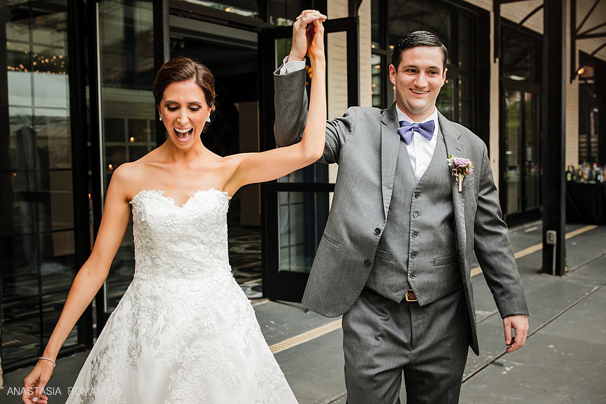 Bride and groom introduction at Cescaphe wedding in Philly